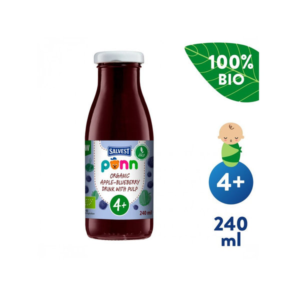 SALVEST Põnn BIO Šťava čučoriedková s jablkom a dužinou 240 ml