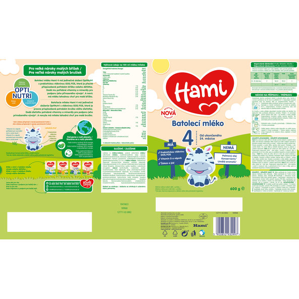 HAMI Batoľacie mlieko (od ukonč. 24 m) 1x600g
