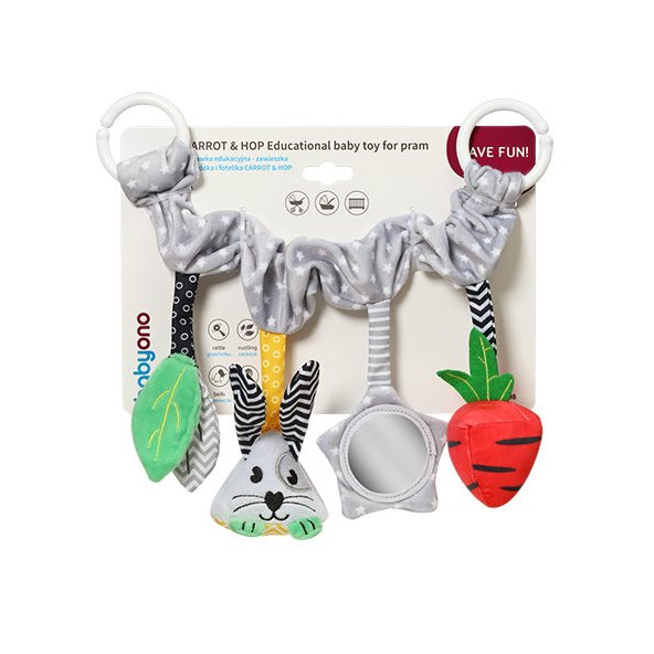 BABYONO Hračka závesná multifunkčná Carrot and Hop