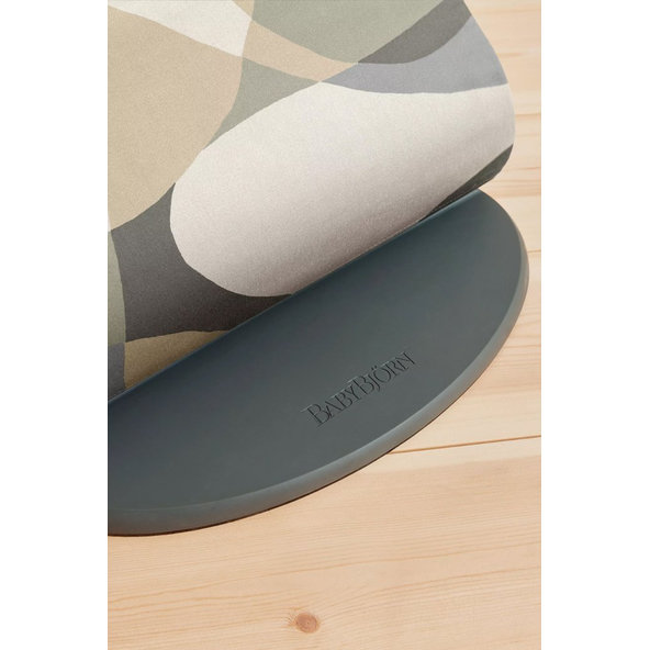 BABYBJÖRN Lehátko Bliss Print Khaki green cotton, tmavá šedá konštrukcia