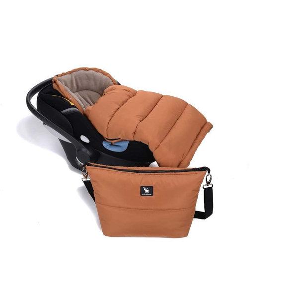 COTTONMOOSE Set fusak a rukavice na kočík Combi Graphite