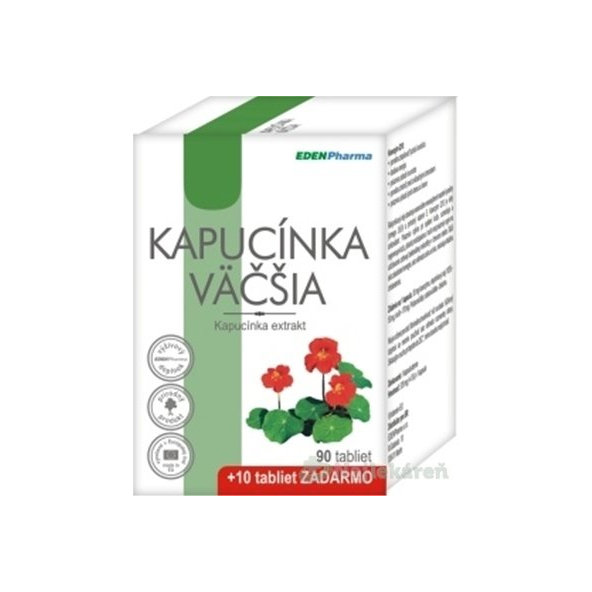EDENPharma KAPUCÍNKA VÄČŠIA 90+10 tabliet zadarmo
