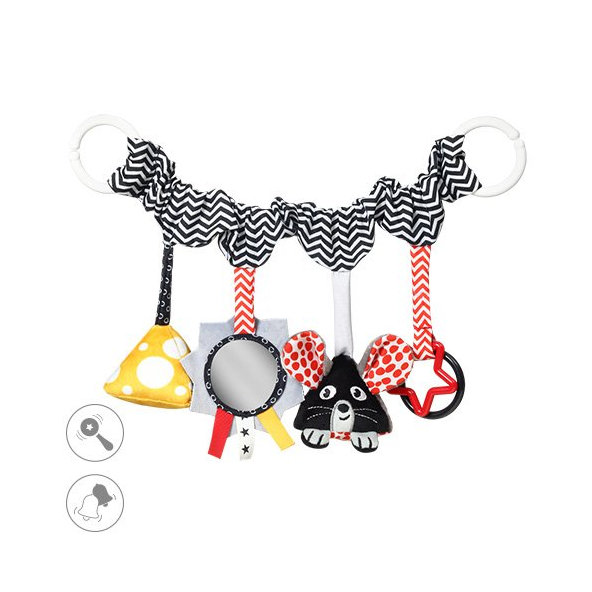 BABYONO Hračka závesná multifunkčná Cheese and Skip