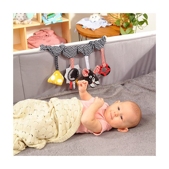 BABYONO Hračka závesná multifunkčná Cheese and Skip