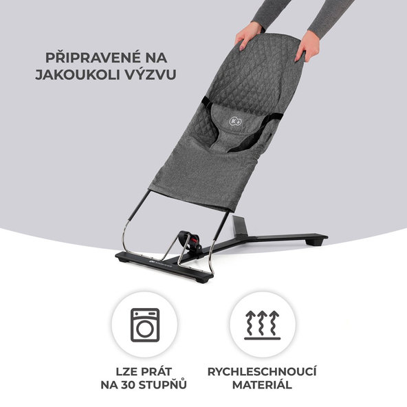 KINDERKRAFT Lehátko pohupujúce Mimi Grey, do 9kg