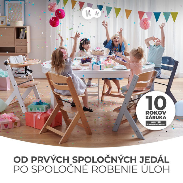 KINDERKRAFT Stolička jedálenská Enock White wooden