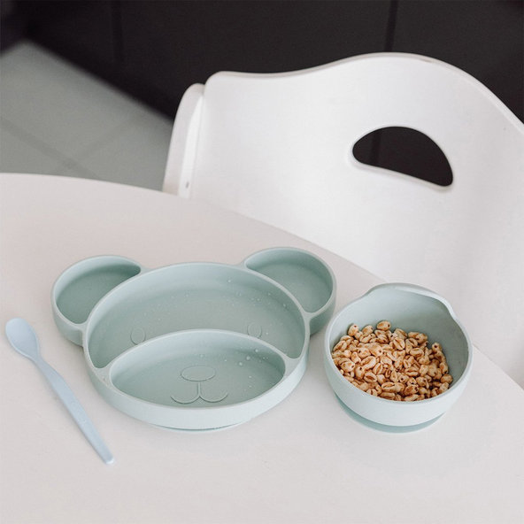 CANPOL BABIES Miska silikónová s prísavkou 330 ml - zelená