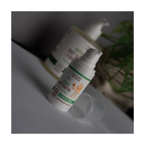 Organický olej na detskú pokožku hlavy Wooden Spoon 15ml