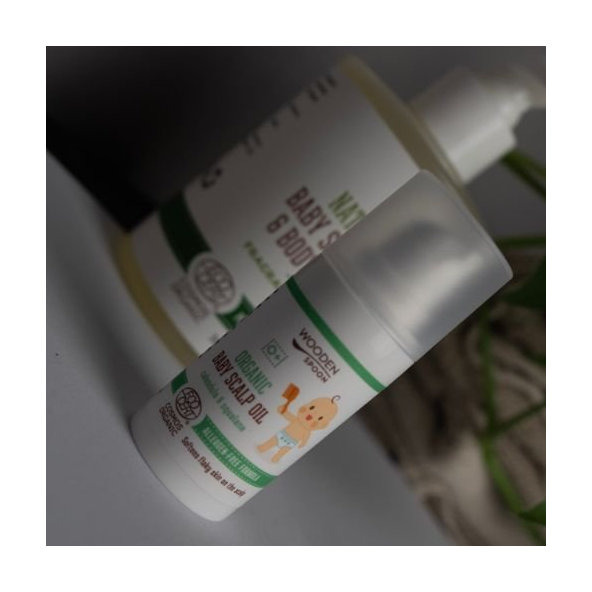 Organický olej na detskú pokožku hlavy Wooden Spoon 15ml
