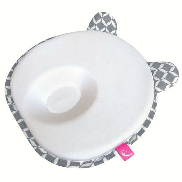 MOTHERHOOD Vankúšik ergonomický stabilizačný pre novorodencov s uškami Grey Classics 0-6m