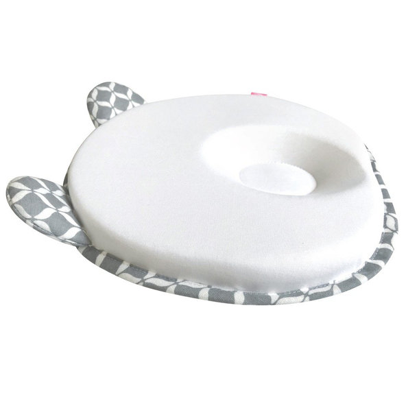MOTHERHOOD Vankúšik ergonomický stabilizačný pre novorodencov s uškami Grey Classics 0-6m