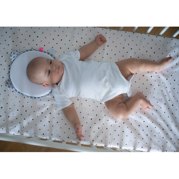MOTHERHOOD Vankúšik ergonomický stabilizačný pre novorodencov s uškami Grey Classics 0-6m