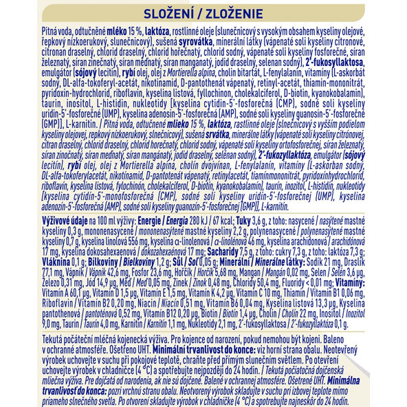 BEBA COMFORT HM-O 1 Mlieko počiatočné tekuté, 500 ml