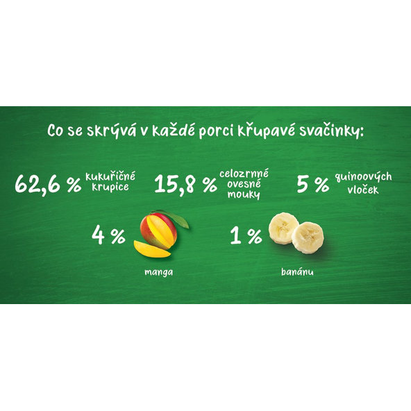 GERBER Organic chrumky s mangom a banánom 35 g​