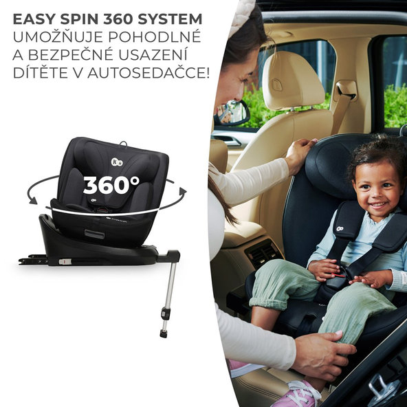 KINDERKRAFT Autosedačka I-360 i-Size 40-150 cm Black
