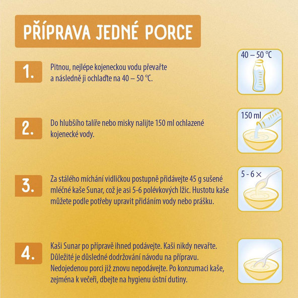 SUNAR Kaša mliečna 8 cereálií mix príchutí, 8m+, 6x210g