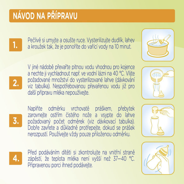 4x SUNAR Sensitive 1 Mlieko počiatočné 500 g, 0m+