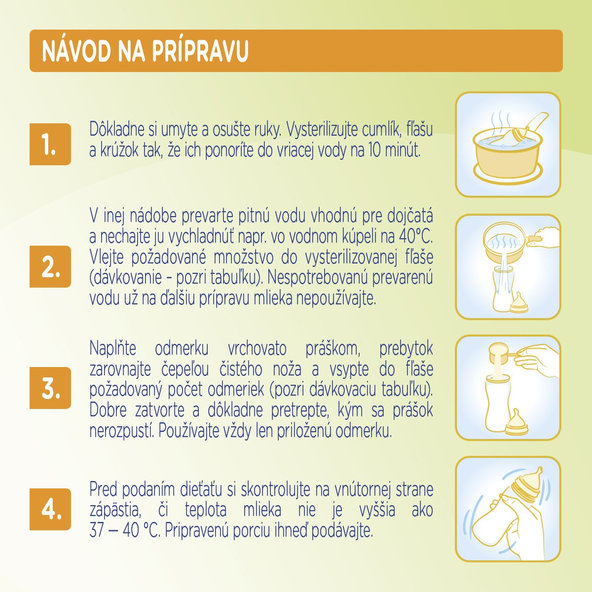 4x SUNAR Sensitive 2 Mlieko pokračovacie 500 g, 6m+