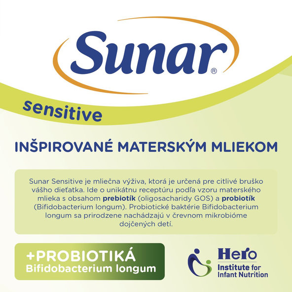 SUNAR Sensitive 3 Mlieko batoľacie 500 g, 12m+