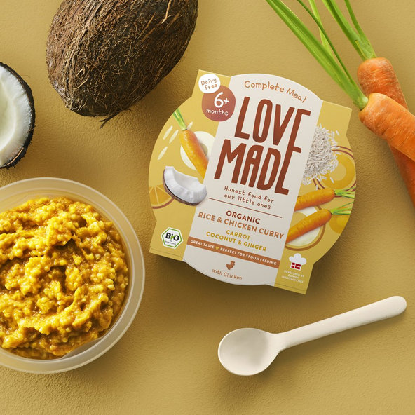 LOVEMADE Curry kuracie s ryžou pre deti od 6. mesiaca, 225 g