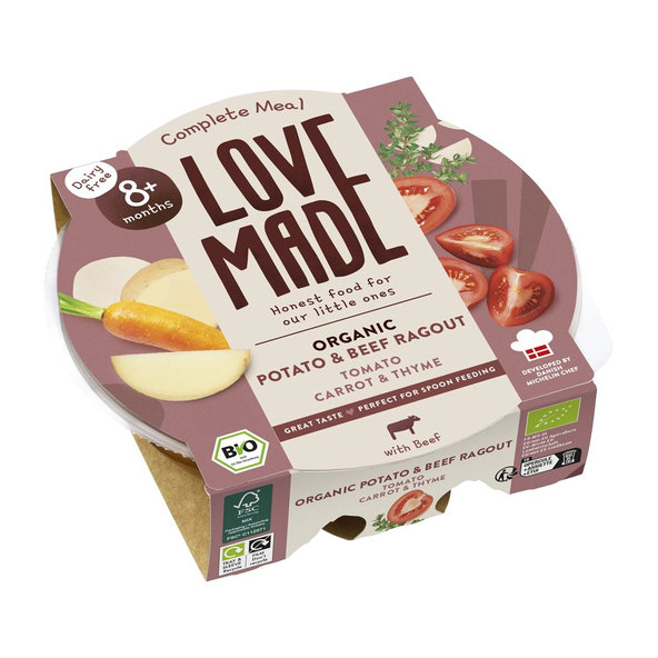 LOVEMADE Ragú hovädzie so zemiakmi pre deti od 8. mesiaca, 225 g