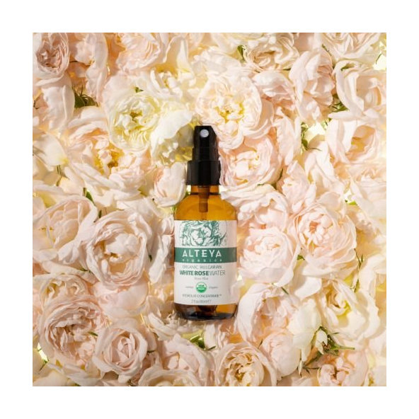 Alteya Ružová voda z bielej ruže bio v skle 60 ml