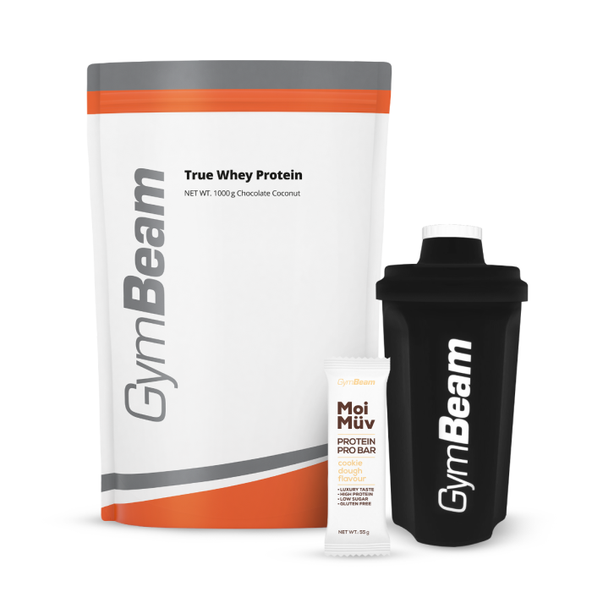Proteín True Whey - GymBeam, príchuť čokoláda stévia, 1000g