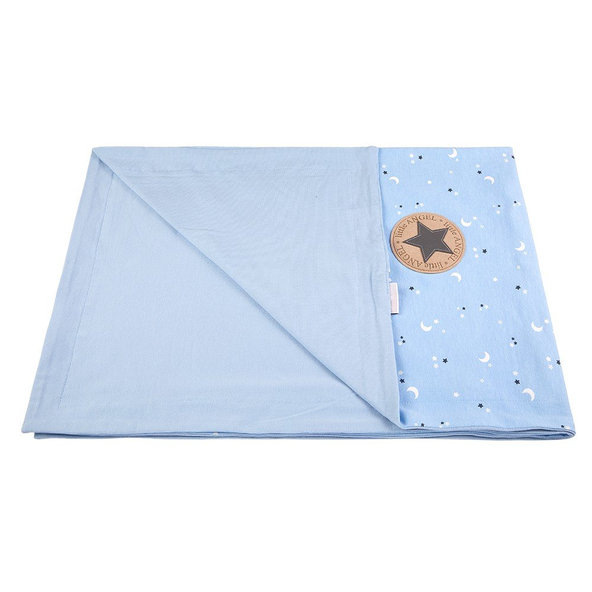 LITTLE ANGEL Deka dvojitá tenká BIO Outlast® 70x100cm sv.modrá hviezdičky/sv.modrá