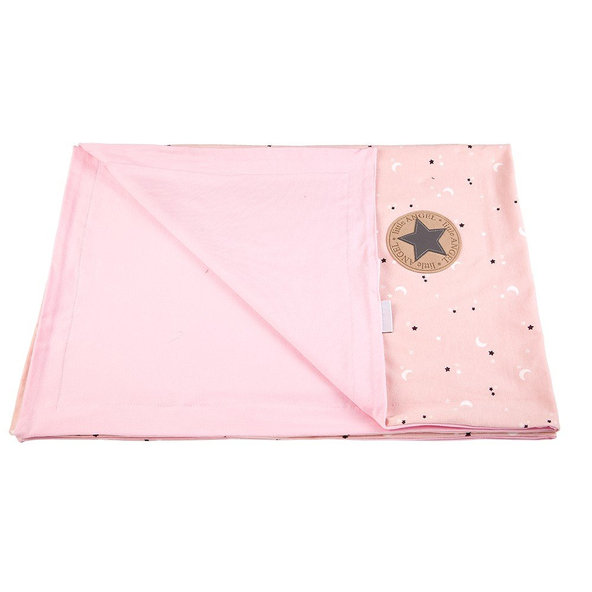 LITTLE ANGEL Deka dvojitá tenká BIO Outlast® 70x100cm sv.ružová hviezdičky/ružová baby