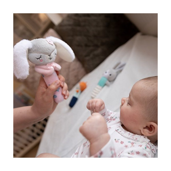 BABYONO Hračka pískacia Zajačica Sunday 3m+