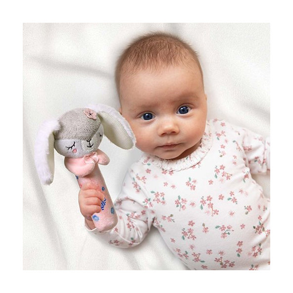 BABYONO Hračka pískacia Zajačica Sunday 3m+