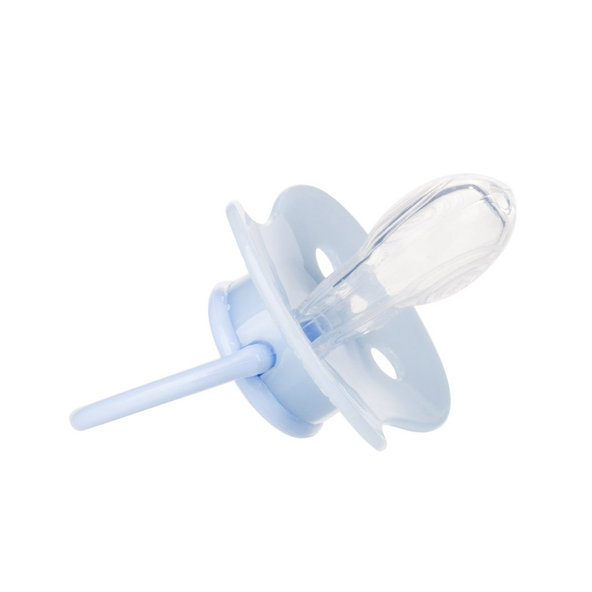 CANPOL BABIES Cumlík silikón symetrický 18m+ Pastels - modrá