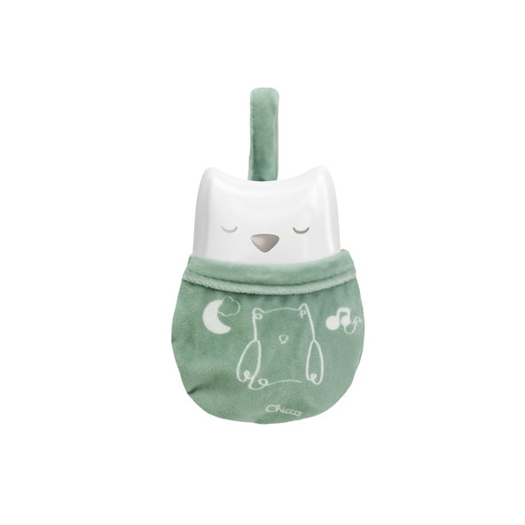 CHICCO Hrkálka a nočné svetielko Sovička 2v1 0m+