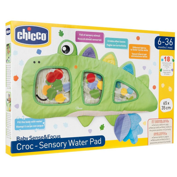 CHICCO Podložka vodná senzorická na hranie Krokodíl 6m+