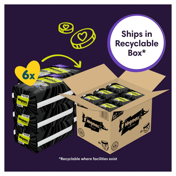 PAMPERS Nohavičky plienkové Ninjamas Pyjama Pants Kosmické lode, 60 ks, 7 rokov, 17kg-30kg