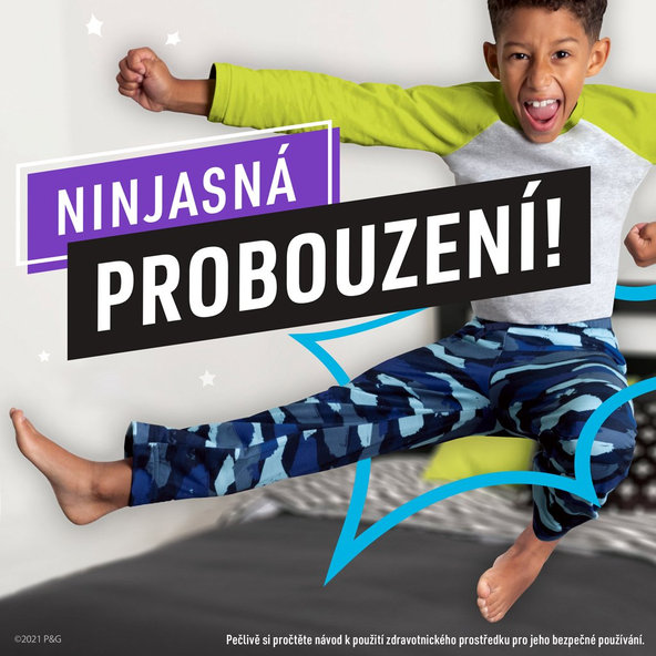 PAMPERS Nohavičky plienkové Ninjamas Pyjama Pants Kosmické lode, 9 ks, 8 rokov, 27kg-43kg