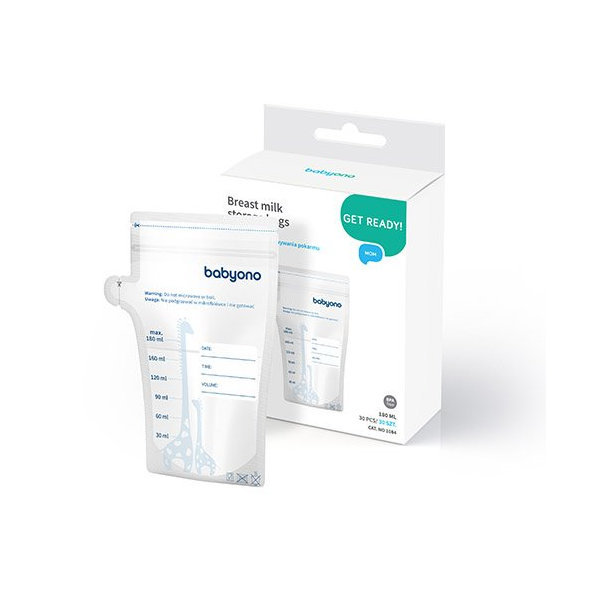 BABYONO Sáčky na materské mlieko 180 ml 30 ks