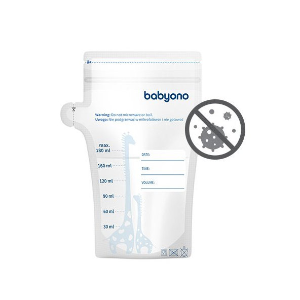 BABYONO Sáčky na materské mlieko 180 ml 30 ks