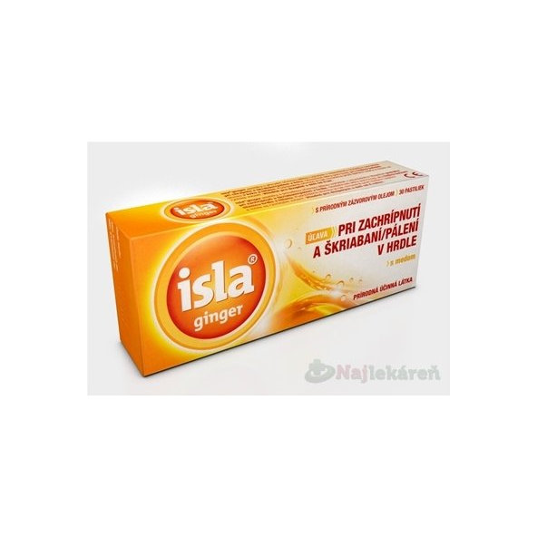 ISLA GINGER na bolesť hrdla 30 pastiliek