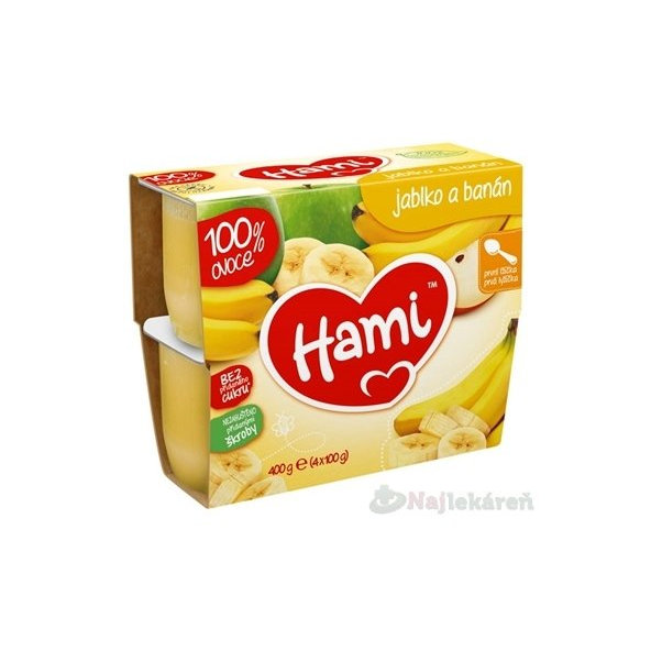 Hami ovocný príkrm 100% ovocie Jablko a banán