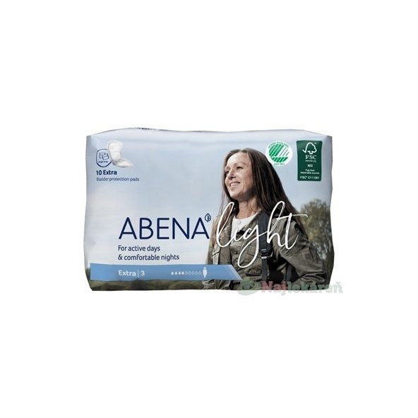 ABENA Light Extra 3 absorpčné vložky, priedušné, savosť 500ml, 10ks