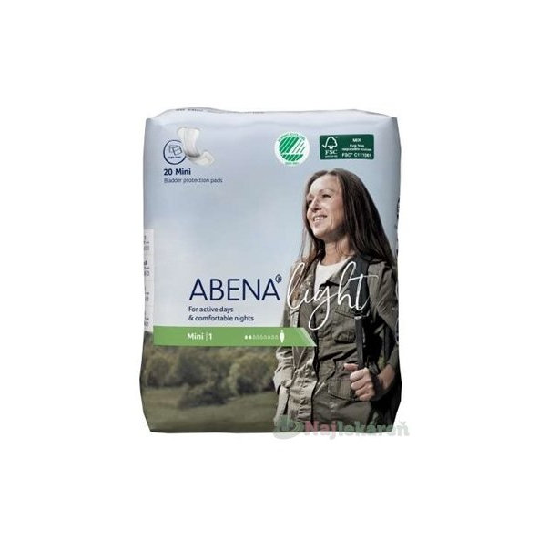 ABENA Light Mini 1 absorpčné vložky, priedušné, savosť 180ml 20ks