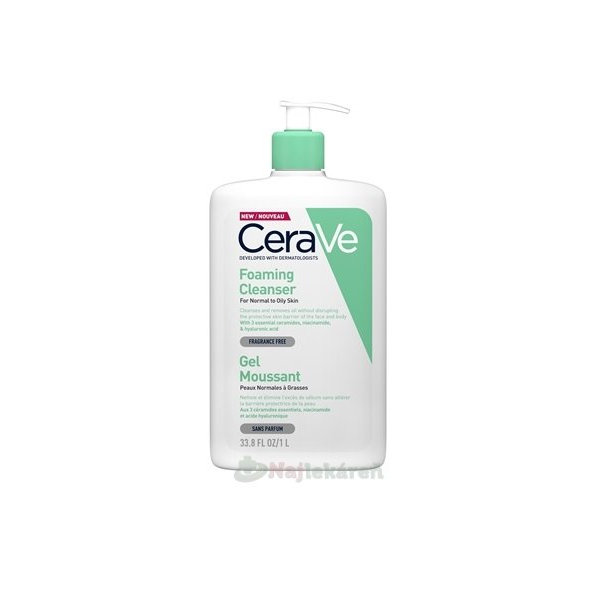 CeraVe Čistiaci penivý gél 1L