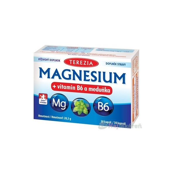 TEREZIA MAGNESIUM + vitamin B6 a medovka na prevenciu ochorení srdca a ciev 30cps