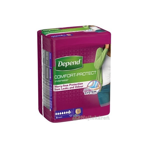 DEPEND NORMAL L pre ženy naťahovacie nohavičky 9ks