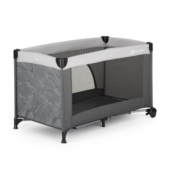 PETITE&MARS Postieľka cestovná Nyja Urban Jungle Charcoal