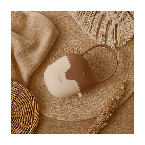 BABYONO Púzdro na cumlík slon béžový 0m+ 1ks