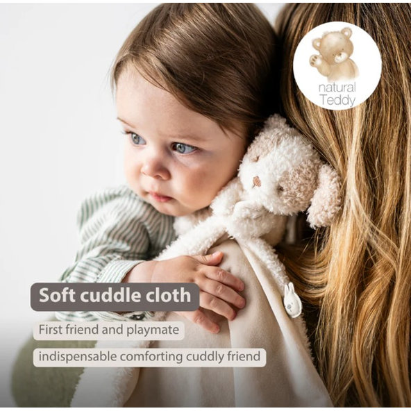 NATTOU Maznáčik plyšový Teddy psík 27 x 27 cm, 0m+