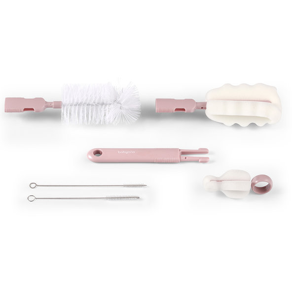 BABYONO Kefky na dojčenské fľaše a cumlíky sada Pink
