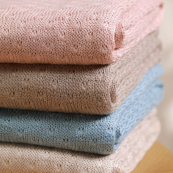 BABYONO Deka pletená bambusová Light Beige